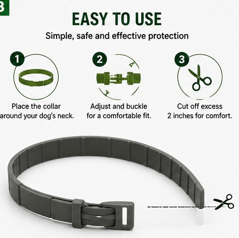 Premium Flea & Tick Collar for Large Dogs | 8-Month Protection (2-Pack)