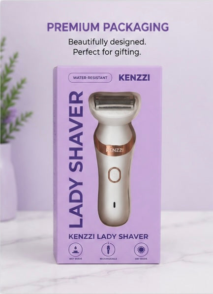 KENZZI Lady Shaver | Rechargeable Women’s Electric Razor | Wet & Dry Hair Removal